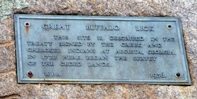 Great Buffalo Lick Marker. Click for full size. Great Buffalo Lick Marker image. Click for full size.