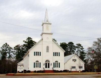 Crawfordville Baptist Church (Marker is to the right in photo). Click for full size. Crawfordville Baptist Church (Marker is to the right in photo) image. Click for full size.