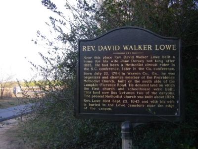 Rev. David Walker Lowe Marker image. Click for full size.