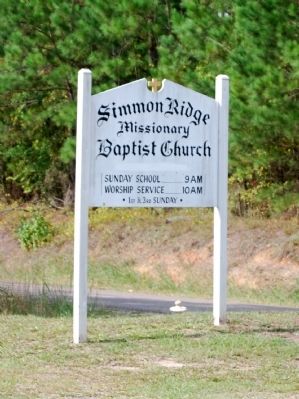 Simmon Ridge Missionary Baptist Church Sign image. Click for full size.