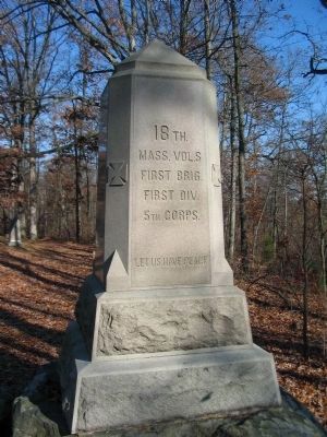 18th Massachusetts Volunteers Monument image. Click for full size.