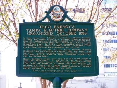 Teco Energy's Tampa Electric Company Marker image. Click for full size.