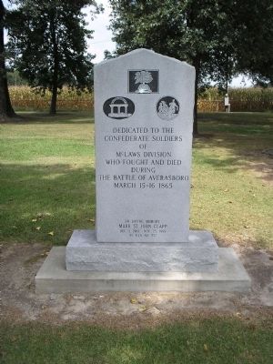Rear of McLaws Division Marker image. Click for full size.