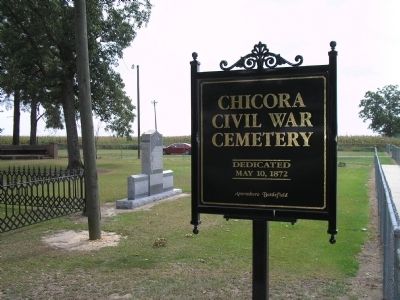 Marker in Chicora Civil War Cemetery image. Click for full size.