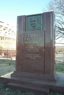 George Preston Marshall Memorial, west face image. Click for full size.