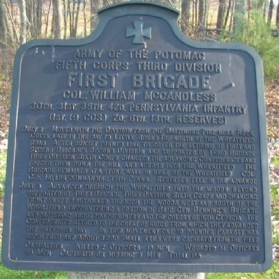 First Brigade, Third Division, Fifth Corps Tablet. Click for full size. First Brigade, Third Division, Fifth Corps Tablet image. Click for full size.