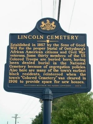 Lincoln Cemetery Marker image. Click for full size.
