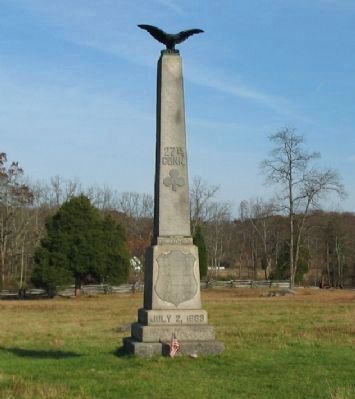27th Connecticut Infantry Monument image. Click for full size.