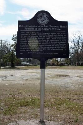 Robert Sengstacke Abbott Boyhood Home Marker image. Click for full size.