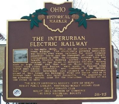 The Interurban Electric Railway Marker (Side B) image. Click for full size.