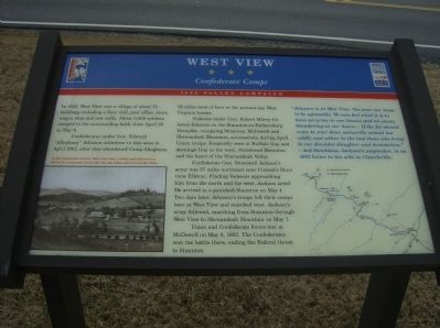 Close-up of West View Marker image. Click for full size.
