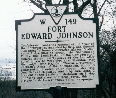 Fort Edward Johnson Marker image. Click for full size.