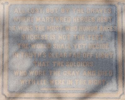 Greenville County Confederate Monument Marker -<br>South Side image. Click for full size.
