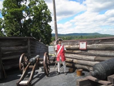 Marker in Fort William Henry. Click for full size. Marker in Fort William Henry image. Click for full size.