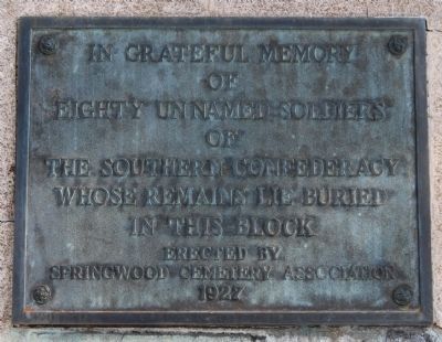 Eighty Unnamed Soldiers Marker. Click for full size. Eighty Unnamed Soldiers Marker image. Click for full size.