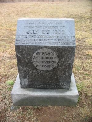 88th Pennsylvania Volunteers Position Marker image. Click for full size.