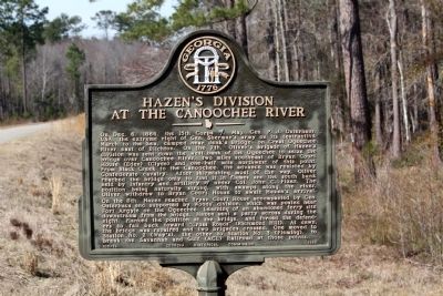 Hazen's Division at the Canoochee River Marker image. Click for full size.