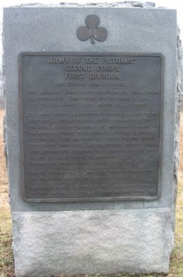 First Division, Second Corps Tablet image. Click for full size.