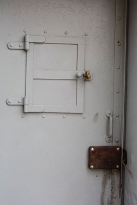 Old City Jail armored door, as mentioned image. Click for full size.