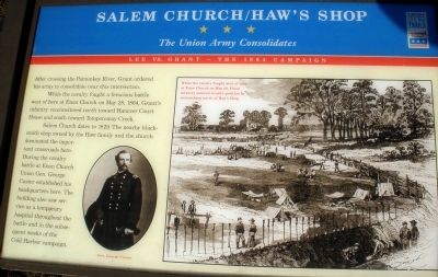 Salem Church/Haw�s Shop Marker image. Click for full size.