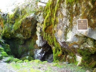 Masonic Cave Entrance and Marker image. Click for full size.