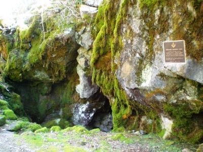 Masonic Cave Entrance and Marker. Click for full size. Masonic Cave Entrance and Marker image. Click for full size.