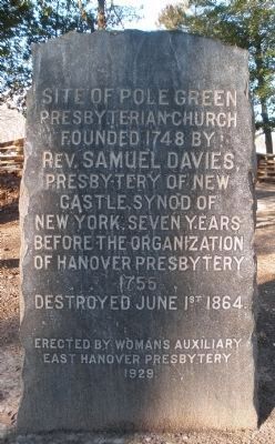 Polegreen Church Site Marker image. Click for full size.