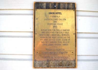 Union Hotel Marker. Click for full size. Union Hotel Marker image. Click for full size.