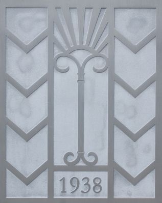 Art Deco Cornerstone Dated 1938. Click for full size. Art Deco Cornerstone Dated 1938 image. Click for full size.