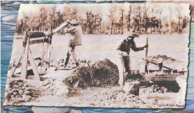 Close-Up of Photo on Marker - Chinese Miners image. Click for full size.