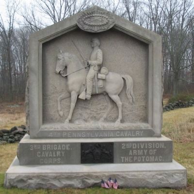 4th Pennsylvania Cavalry Monument. Click for full size. 4th Pennsylvania Cavalry Monument image. Click for full size.