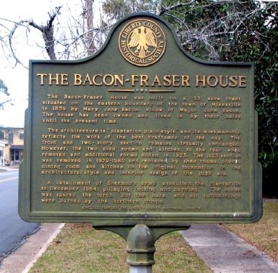 The Bacon-Fraser House Marker image. Click for full size.