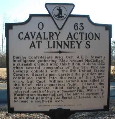 Cavalry Action At Linney's Marker image. Click for full size.