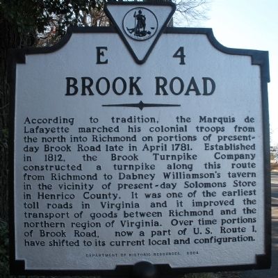Brook Road Marker image. Click for full size.