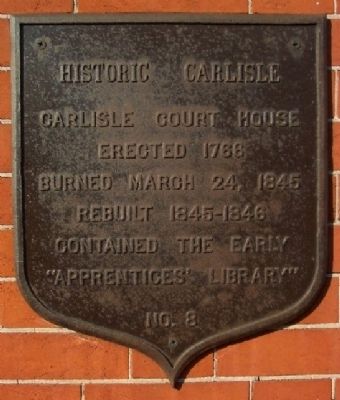 Carlisle Court House Marker. Click for full size. Carlisle Court House Marker image. Click for full size.