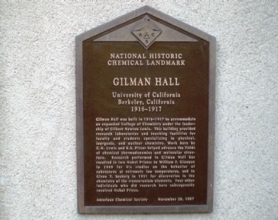 Gilman Hall Marker image. Click for full size.