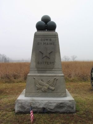 Dow's 6th Maine Battery Monument image. Click for full size.