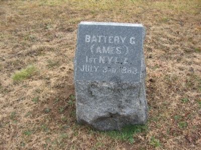 Battery G, 1st New York Light Artillery Position Marker image. Click for full size.