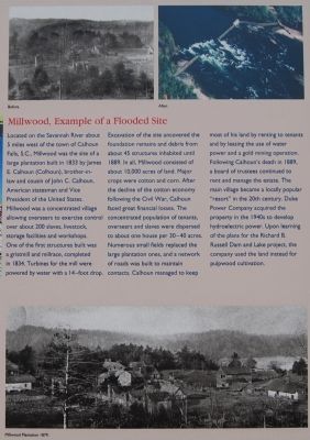 Richard B. Russell Dam Marker -<br>Millwood, Example of a Flooded Site image. Click for full size.
