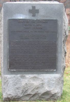 Third Division, Sixth Corps Tablet. Click for full size. Third Division, Sixth Corps Tablet image. Click for full size.