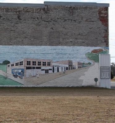 Long County Timeline Mural Marker at right image. Click for full size.