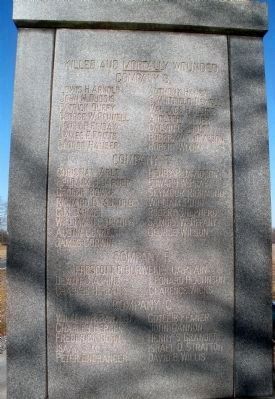 Killed and Mortally Wounded (east face) image. Click for full size.