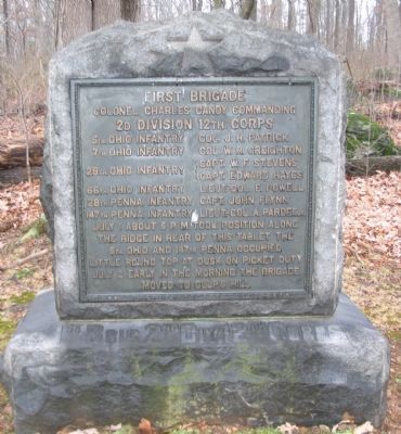 First Brigade, 2nd Division, 12th Corps Marker image. Click for full size.