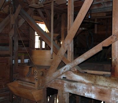 Gilreath's Mill -<br>Interior Millstone Platform image. Click for full size.