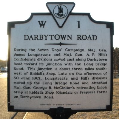 Darbytown Road Marker image. Click for full size.