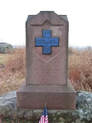 93rd Regiment Pennsylvania Volunteers Monument. Click for full size. 93rd Regiment Pennsylvania Volunteers Monument image. Click for full size.