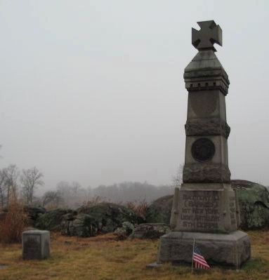 Battery C, 1st New York Light Artillery Monument. Click for full size. Battery C, 1st New York Light Artillery Monument image. Click for full size.