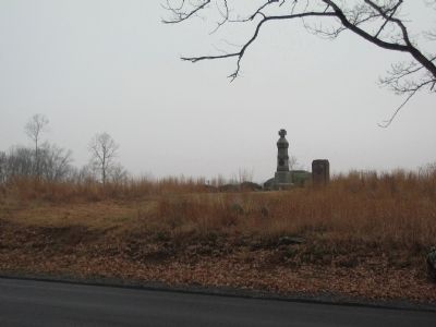 Monuments at the South end of Cemetery Ridge image. Click for full size.