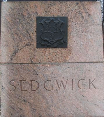 Front of Monument with State Crest. Click for full size. Front of Monument with State Crest image. Click for full size.