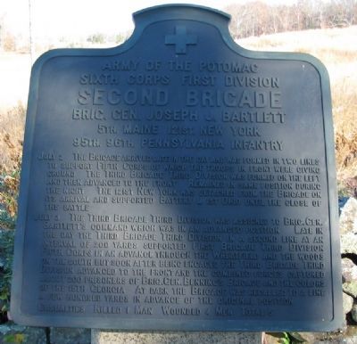 Second Brigade, First Division, Sixth Corps Tablet. Click for full size. Second Brigade, First Division, Sixth Corps Tablet image. Click for full size.